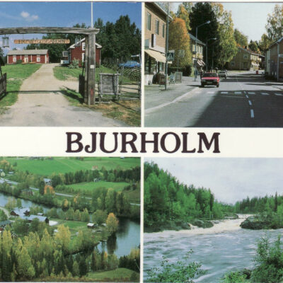Bjurholm Förlag: Lilian & Lars Servicebutik ABFoto: Oliver RinglöwSkickat 10/7 1993Ägare: Åke Runnman10x15