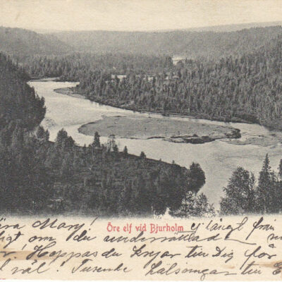 Öre elf vid Bjurholm Adresserat den 21/2 1903Ägare: Åke Runnman9x14