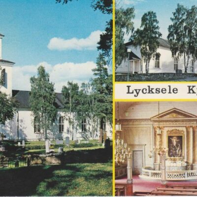 Lycksele kyrka, Lappland, Sweden
Copyright: Grönlunds Foto, Skansholm
Poststämplat 25/6 1974
Ägare: Åke Runnman
10x15