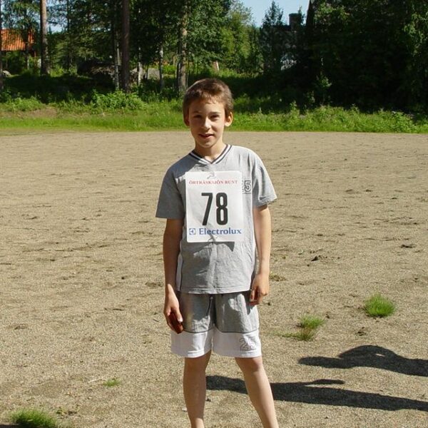 Segraren i yngsta pojkklassen Jakob Dahlgren, 
Örträsk SK.
(Foto: Agneta Höglund)