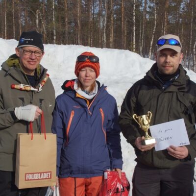 Östen Jonsson, Minsta fisk, Annika Jonson, Bästa dam, och Dirk Utz, totalsegrare