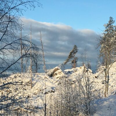 2017-11-13 Snö och sol över Gokaliberget Foto: Åke Runnman