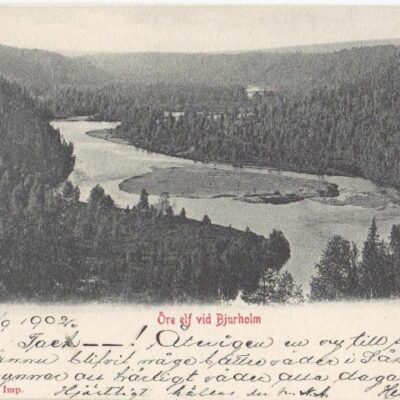 Öre elf vid Bjurholm Paul Heckscher Imp.Poststämplat 14/9 1902Ägare: Åke Runnman9x14
