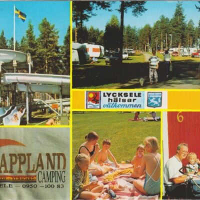Lappland Camping, Lycksele, Sweden
Förlag: Grönlunds Foto, Skansholm, Vilhelmina
Poststämpel oläslig
Ägare: Ivar Söderlind
10x15