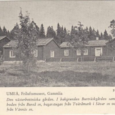 Umeå, Friluftsmuseet, Gammlia
Foto: Lars Bergström J:r
NR 4887
Ocirkulerat
Ägare: Ivar Söderlind
Även
NR 3905
Ocirkulerat
Ägare: Åke Runnman
9x14