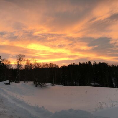 2017-02-28 En vacker morgonbild med solen lysande på molnens undersida Foto: Åke Runnman