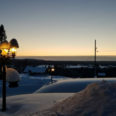 2019-02-22 Fortfarande vinter i Örträsk. Foto: Linda Öhrman