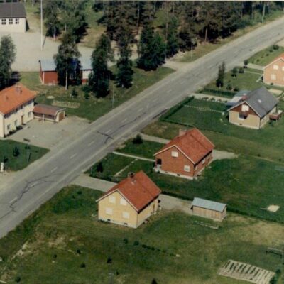 April 2019. En bild från luften över Örträsk centrum 1968.